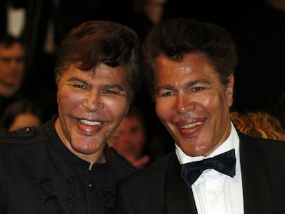 Los gemelos Grichka e Igor Bogdanoff, en el festival de cine de Cannes en mayo de 2013.