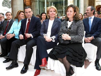 Esperanza Aguirre en la presentación de Geomadrid en marzo de 2006.