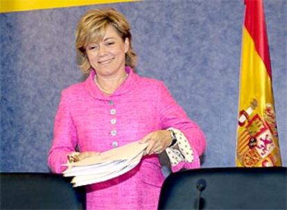 La ministra de Educación, Pilar del Castillo, ayer durante la presentación de los datos.