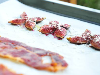 Brevas con jamón al horno