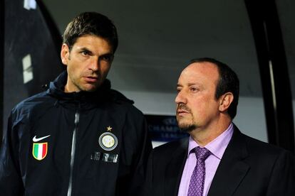 Pellegrino y Benítez, en un partido con el Inter en 2010.