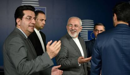 El ministro de Exteriores iraní, Mohammad Javad Zari, en Bruselas el martes.