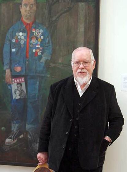 Peter Blake, en la presentación de la exposición sobre su obra en Bilbao.