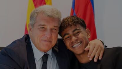 Golpe de efecto: Lamine ‘vota’ a Laporta