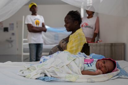 A newborn in a hospital in Port-à-Piment, Haiti.