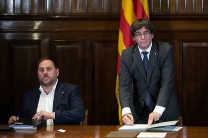 Oriol Junqueras y Carles Puigdemont.