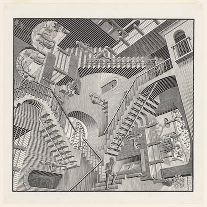 La obra 'Relatividad' (1953), de M. C. Escher.