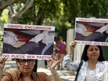 Manifestación en Chile durante la visita del Papa en 2018.