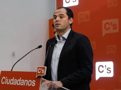 El portavoz de Ciudadanos, Ignacio Aguado. 