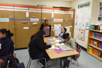 Spanish students in Los Angeles.