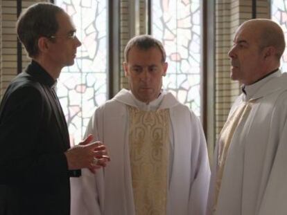 Desde la izquierda, César Sarachu, Antonio Molero y Antonio Resines.