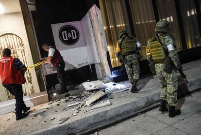 Danos causados no Porto de Veracruz (México) após o terremoto de magnitude 8,4 na escala Richter.