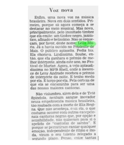 Carta de um leitor ao 'Jornal do Brasil' em 1980.