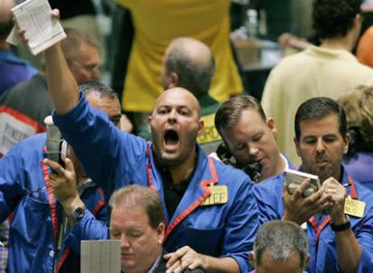 Un corredor de Bolsa en Wall Street