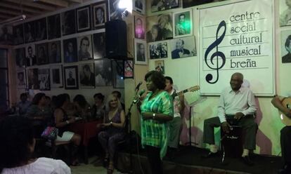 Rosa Guzmán en el Centro Social Musical Breña