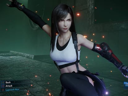 El personaje Tifa Lockhart en un fotograma del videojuego 'Final Fantasy VII Remake'.