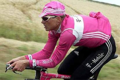 Ullrich, en un entrenamiento previo al Tour de 2005.