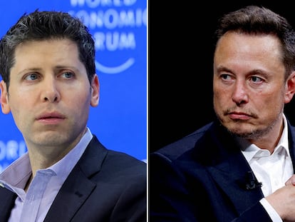 Sam Altman (a la izquierda), CEO de OpenAI, junto a Elon Musk.