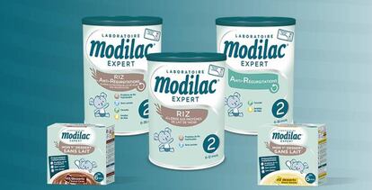 Envases de productos infantiles Modilac. 