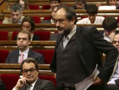 Artur Mas i Antonio Baños, al Parlament.