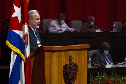 El primer ministro cubano,Manuel Marrero, durante la tercera sesión del Congreso.