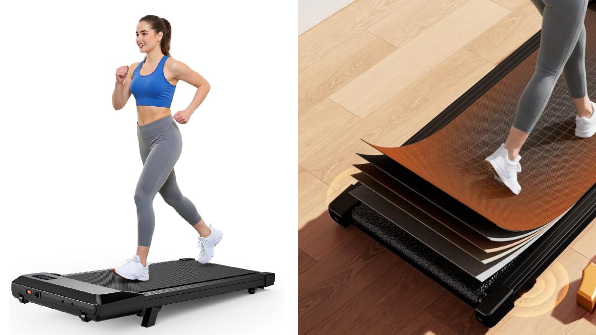 Cinta de correr con base resistente y con propiedades antideslizantes.