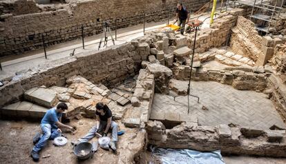 Trabajos de excavaci&oacute;n en el yacimiento del Born.