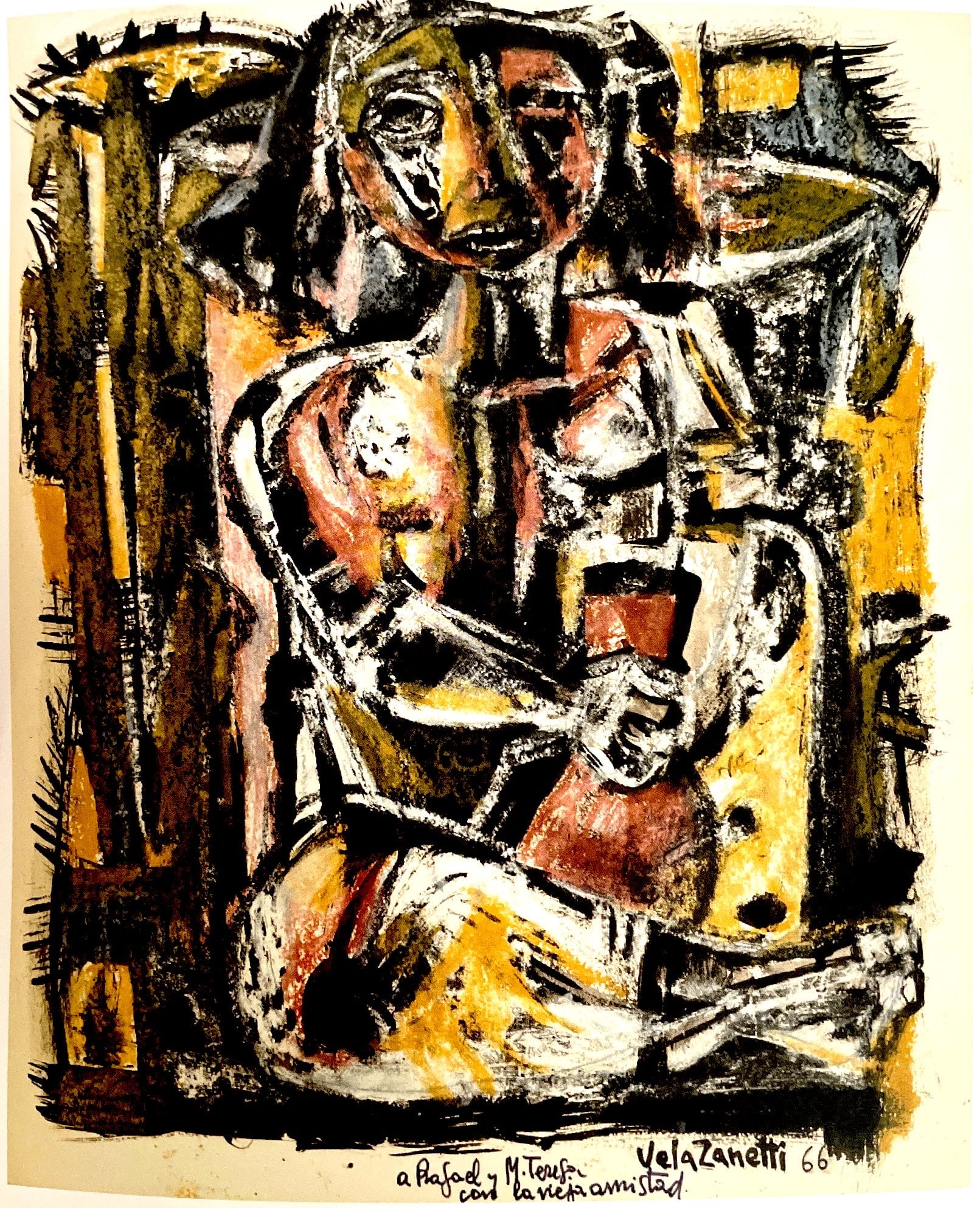 José Vela Zanetti. Pintura sobre cartón. Firmado y fechado: 