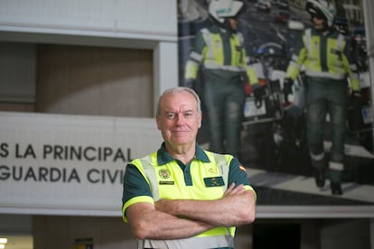 Tomás García Gazapo, el lunes en la sede central de la Agrupación de Tráfico de la Guardia Civil en Madrid.