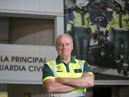 Tomás García Gazapo, el lunes en la sede central de la Agrupación de Tráfico de la Guardia Civil en Madrid.