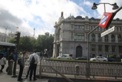 Fachada de la sede del Banco de Espa&ntilde;a