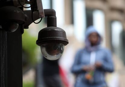 Videocámara de vigilancia en San Francisco, California.