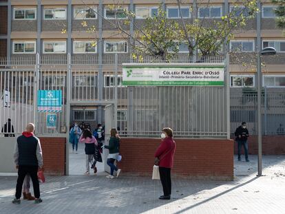 Colegio Pare Enric d'Ossó, de l'Hospitalet de Llobregat, donde se imparte el 25% en castellano en una clase de secundaria.