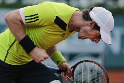 Murray celebra un punto ante Monfils