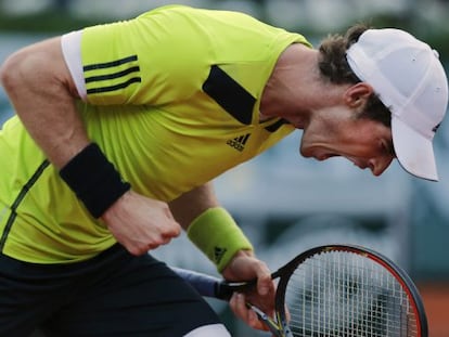 Murray celebra un punto ante Monfils