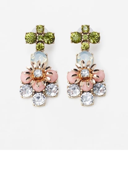 Pendientes con pedrería de colores de Mango (9,99 euros).