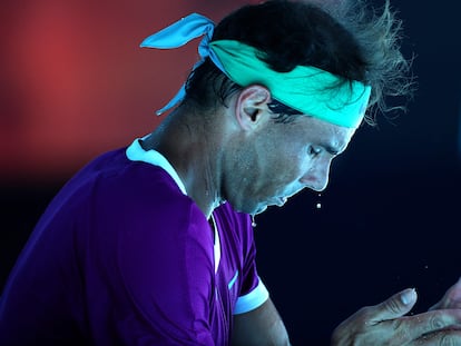 Nadal, durante una pausa de uno de sus partidos recientes en Australia.