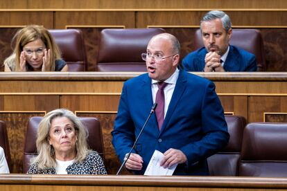 Tellado, el pasado jueves en el Pleno del Congreso