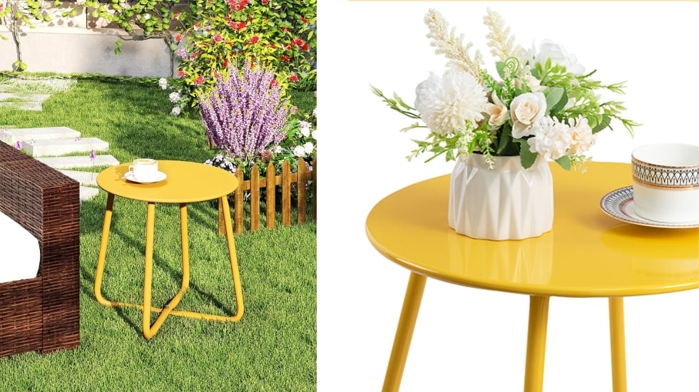 La mesa de jardín práctica y con estilo.