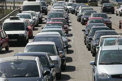 La autopista AP-7 el jueves a mediodía a la salida de Dénia.