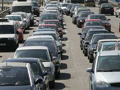 La autopista AP-7 el jueves a mediodía a la salida de Dénia.