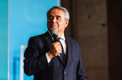 Xavier Bertrand, presidente de la Región de Alta Francia, este martes en el World in Progress.