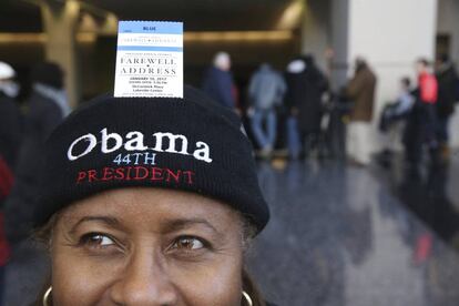 Sheryl Harvey, una asistente al discurso de despedida de Obama en Chicago.