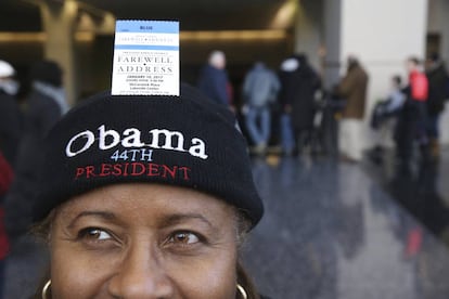 Sheryl Harvey, una asistente al discurso de despedida de Obama en Chicago.