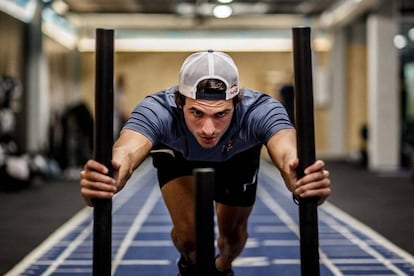 Carlos Sainz, durante un entrenamiento.