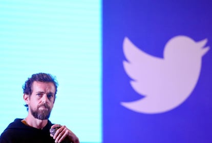 Jack Dorsey, fundador de Twitter, durante una conferencia.