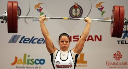 Luz Mercedes Acosta, durante una competencia en 2011