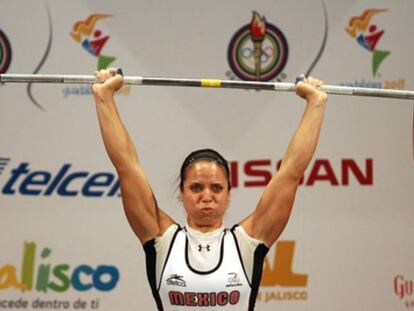 Luz Mercedes Acosta, durante una competencia en 2011