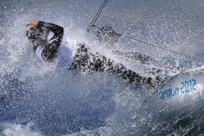 The American couple formed by Stuart McNay and Graham Biehl during the 470 sailing test.