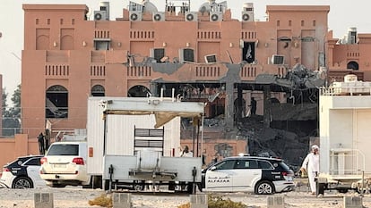 Un edificio dañado por el ataque de Israel, este miércoles en Doha.